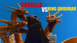 Godzilla vs King Ghidorah A Godzilla Stop Motion [upl. by Ailes388]