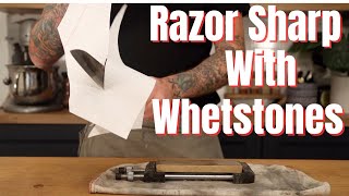 How to use Whetstones For a Razor Sharp Edge beginner knifesharpening whetstone [upl. by Krys]