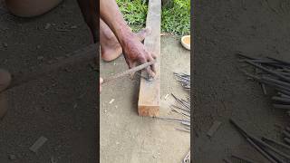 The process of making iron rings making House post 🏠 [upl. by Hajidak]