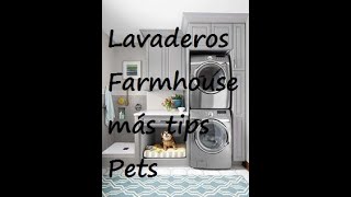 Lavanderías Farmhouse moderno  tips Pets  Laundry Trends 2021  Lavaderos [upl. by Uttasta604]