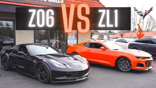 2019 Corvette Z06 vs 2020 Camaro Zl1 Which One is better 1200 HP [upl. by Ardnaed213]