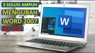 Word 2007 Tidak Bisa Save As PDF Ini 3 Solusi Cara Mengatasinya [upl. by Swanhilda172]