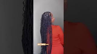 Style Soft Locs  Human hair Curls 🧡 braidedhairstyles softlocs [upl. by Hailee]