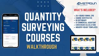 Quantity Surveying Courses  Step by Step Walkthrough [upl. by Adirf929]