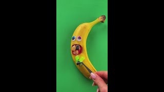 Saving the Poor Banana Or Not 🍌😢 funny food [upl. by Alarick]