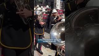 Royal Marines march through Gibraltar to mark 360th anniversary [upl. by Riccio]