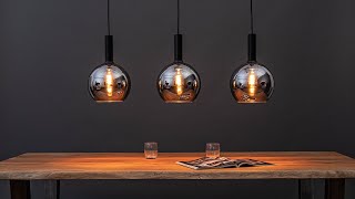 Trendy hanglamp met smoketitanium glazen bollen  Straluma 23220108 [upl. by Quintin551]