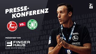 Pressekonferenz  MT Melsungen vs GWD Minden 10112021 Livestream [upl. by Artinak]