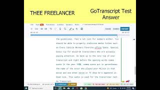 GoTranscript test Answers [upl. by Nikita592]