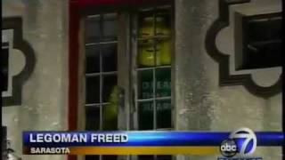 Giant Lego man freed by Sheriffs Office [upl. by Quickel]