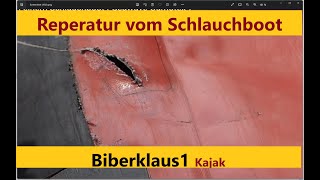 Reparatur von einem Schlauchboot  Seawave Gumotex [upl. by Sidnak281]