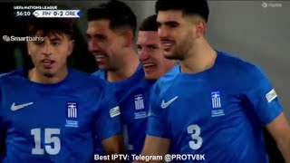 Christos Tzolis Goal Finland Vs Greece 02 All Goals Analysis amp Extended Highlights [upl. by Aleacem]