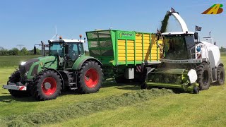 Grasernte 2021 häckseln amp silieren  Grassilage für Milchkühe moderne Landwirtschaft german farmers [upl. by Tankoos]