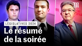 Législatives 2024 🇫🇷 Le résumé de la soirée  Résultats et discours [upl. by Orin911]