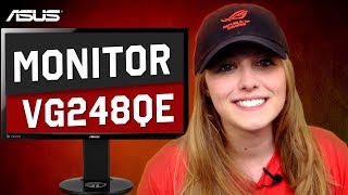 Monitor Gaming ASUS VG248QE com 24 polegadas resolução e 144Hz [upl. by Lattimer342]