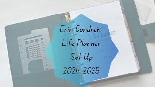 Planner Set Up 20242025  Erin Condren Life Planner Move In  Erin Condren Agenda Set Up [upl. by Reginnej]