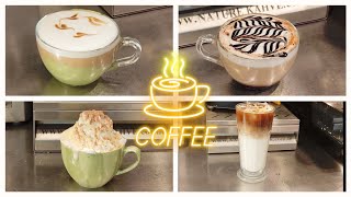 Barista training  pistachio latte  marochino coffee  iced latte  tiramisu cappuccino [upl. by Nomde764]