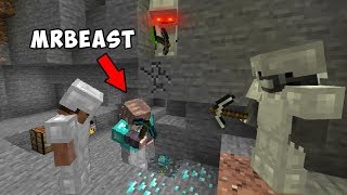 3 Minecraft Speedrunners VS Hunter ft MrBeast [upl. by Anilra]