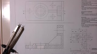 Sectional front view and outside top view of a mechanical part Page 54 [upl. by Llirrehs]