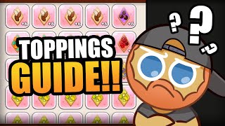 BEST Toppings to use Toppings GuideCookie Run Kingdom [upl. by Anaugal572]