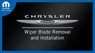 Wiper Blade Removal and Installation  How To  2025 Chrysler Pacifica Hybrid [upl. by Noneek]