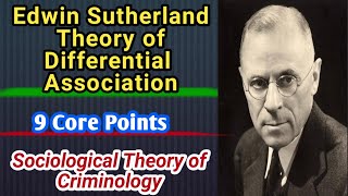 Edwin Sutherland Theory of Differential Association Sociological theory of Criminology CSS Lecture [upl. by Jarv]