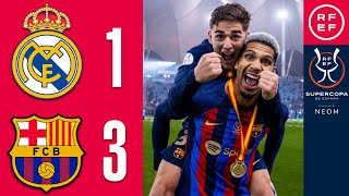 Resumen Supercopa de España  Real Madrid 13 FC Barcelona  Final [upl. by Ynnavoeg]