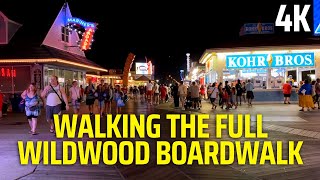 Walking The Entire Wildwood Boardwalk at Night 2022 [upl. by Gherardo]