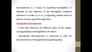 Hb electrophoresis [upl. by Timi]