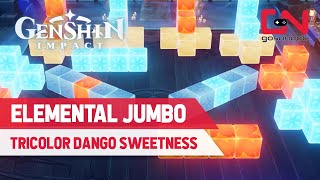 Tricolor Dango Sweetness and Elemental Jumbo 4500 Points in Genshin Impact [upl. by Francesco]