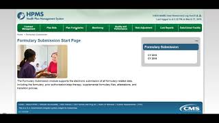 Health Plan Management System HPMS – Formulary Submission Training [upl. by Christyna615]