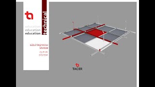 Gizli Taşıyıcılı Clip In Asma Tavan Sistemleri Tip 1  Metal  TACER [upl. by Barrett]