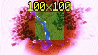 I Made A 100x100 Minecraft World And Immediately Regretted It [upl. by Emorej282]