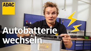 Autobatterie selbst wechseln Anleitung mit Reihenfolge amp Tipps  ADAC [upl. by Stanislas522]