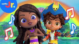 Learn ColorsAprende Colores Bilingual Song For Kids 🎨 Santiago of the Seas  Netflix Jr Jams [upl. by Drooff]