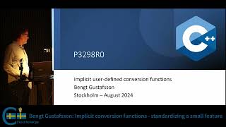 Bengt Gustafsson Implicit conversion functions  standardizing a small feature [upl. by Yddur745]