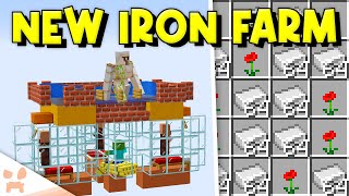 MINECRAFT 120 IRON FARM TUTORIAL  New Easy Efficient [upl. by Cirad782]