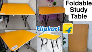 Foldable Engineered Wood Study Table From Flipkart  Under Rs1600  Unboxingamp Review [upl. by Aihsel]