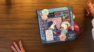 Graphic 45  Fashion Forward Walk Through Mini Album Mini Album Tutorial [upl. by Tlaw]