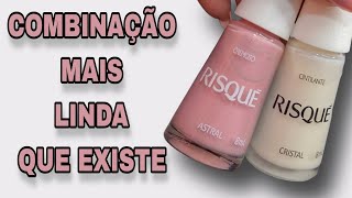 UNHA DELICADA COM ESMALTES RISQUÉ [upl. by Uokes]