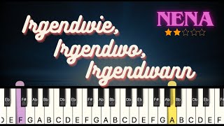 Nena  Irgendwie irgendwo irgendwann  Piano Tutorial Medium [upl. by Euqnom]