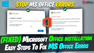 How to Fix Microsoft Office Couldnt Install Error  Error Code 020480 020540 [upl. by Brett]