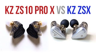 Comparativa Sonido KZ ZS10 Pro X vs KZ ZSX [upl. by Ttennaj]