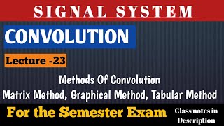 Linear Convolution Method Matrix Method of linear Convolution [upl. by Ethelbert881]