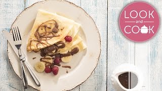 Crepes Recipe  Look and Cook step by step recipes  How to cook Crepes Recipe [upl. by Zenitram]