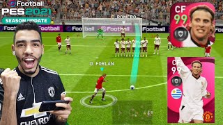 FORLAN 99 Rated Review 🔥 a beast striker 😱 pes 2021 mobile [upl. by Auhso528]