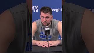 😏 Luka Doncic presser interrupted by apparent sex noises  shorts [upl. by Kinson]