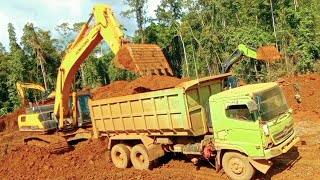 Beko besar Sumitomo SH350 Caterpillar ZOOMLION muat Nikel ke mobil truk Hino Fuso Sany tronton [upl. by Repsag415]