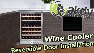 AKDY Wine Cooler Reversible Door Installation [upl. by Blen142]