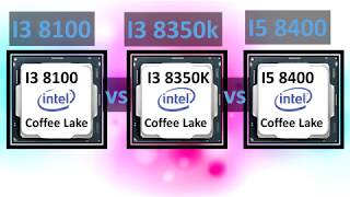 i3 8100 vs i3 8350k vs i5 8400  Gaming Benchmark Test [upl. by Noelopan]